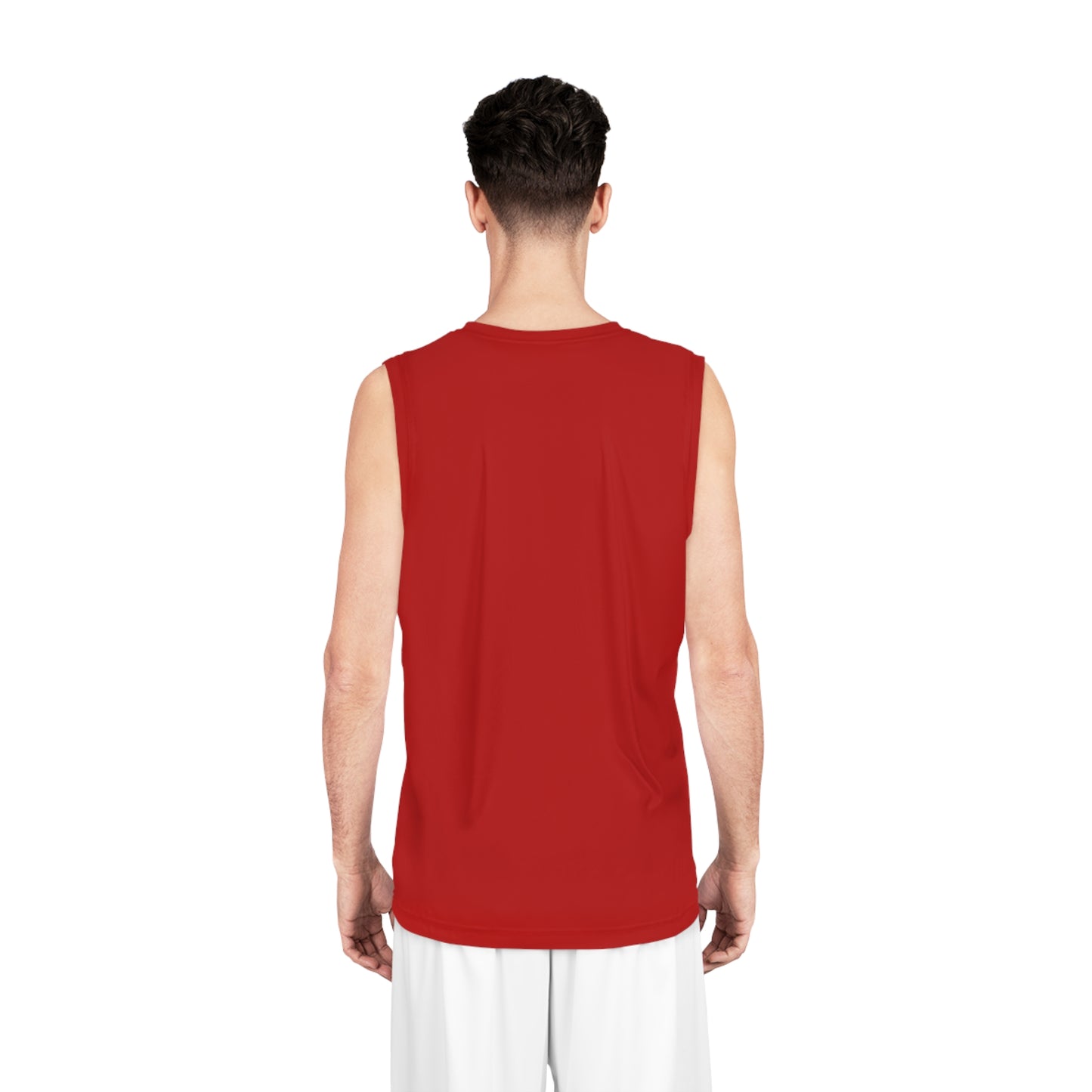 Red Team Basketball Jersey — Custom Logo Performance Tank