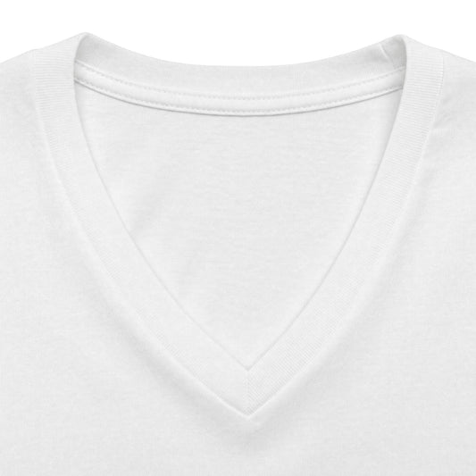 Women's V-Neck Tee — Small Chest Crest Graphic