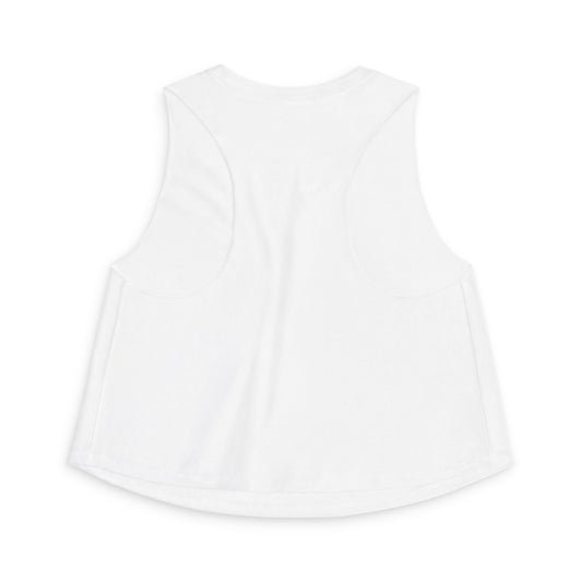 Women's Crop Top with Small Crest Logo – Casual Athletic Sleeveless Tank