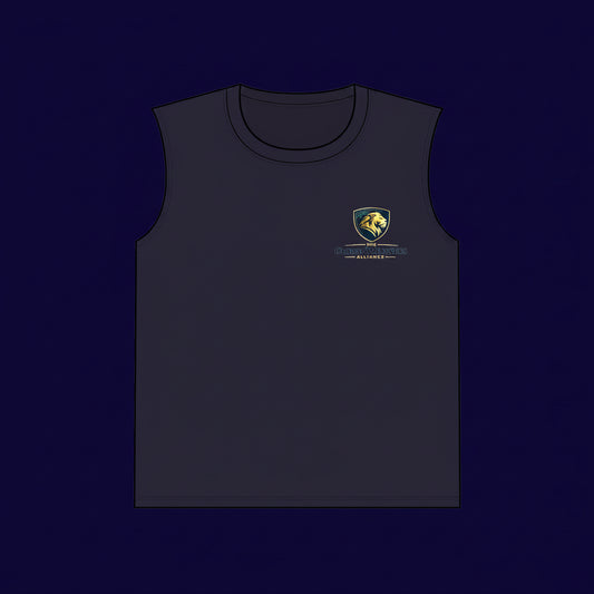Sleeveless Performance Tee — Small Chest Logo "Road Warrior" Athletic Tank