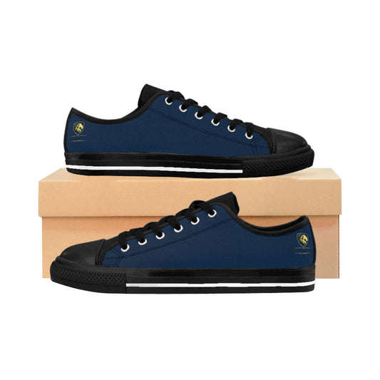 Men's Navy Canvas Sneakers — Low-Top Casual Shoes for Everyday Wear