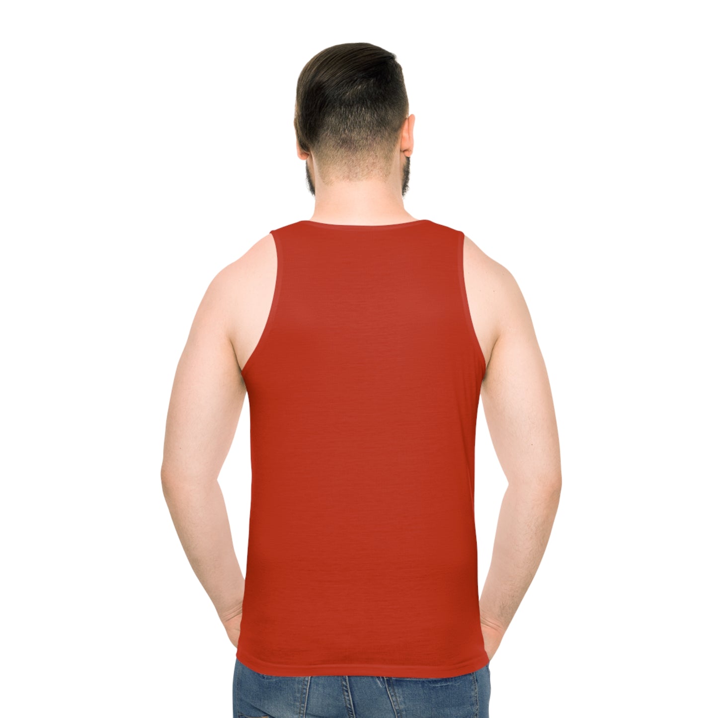 Caiman Wrestling Logo Tank — Athletic Red Graphic Tank Top