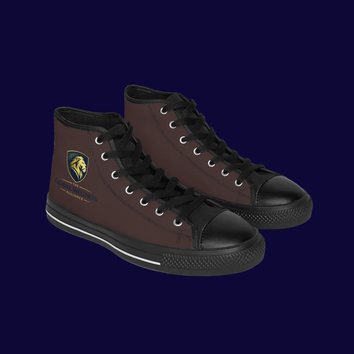 Classic High-Top Sneakers — Global Wellness Alliance Logo
