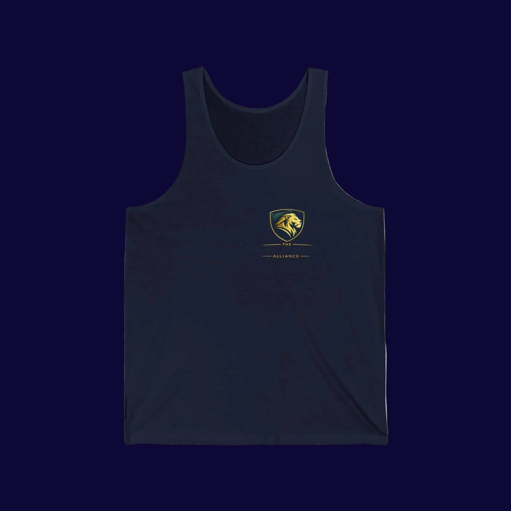 Global Wellness Shield Logo Tank Top — Fitness & Wellness Branded Athletic Tank