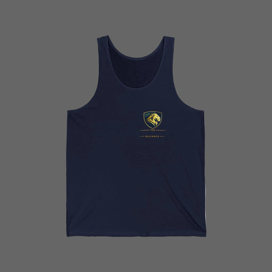 Global Wellness Shield Logo Tank Top — Fitness & Wellness Branded Athletic Tank