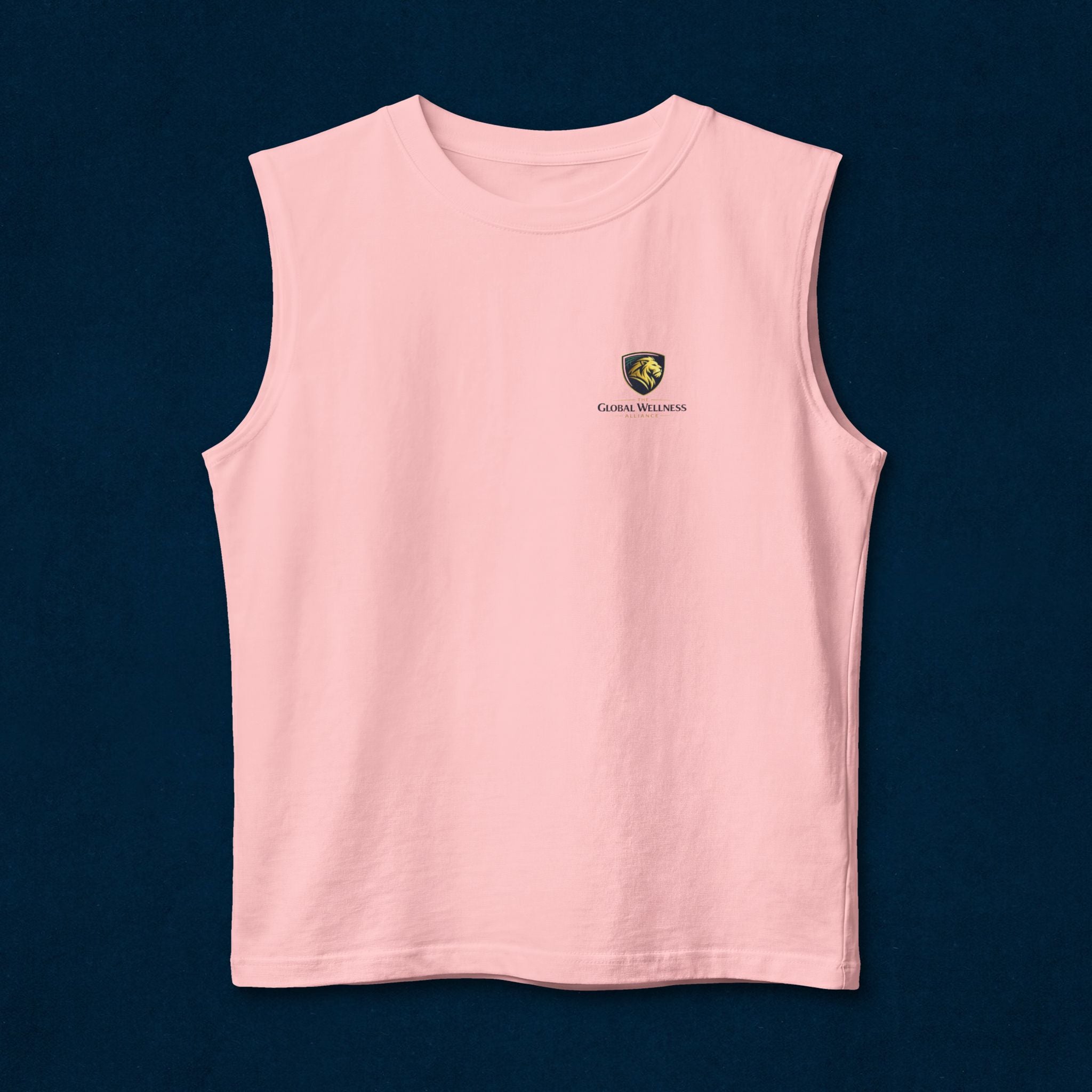 Lion Shield Muscle Tank — Small Chest Crest Athletic Tank Top