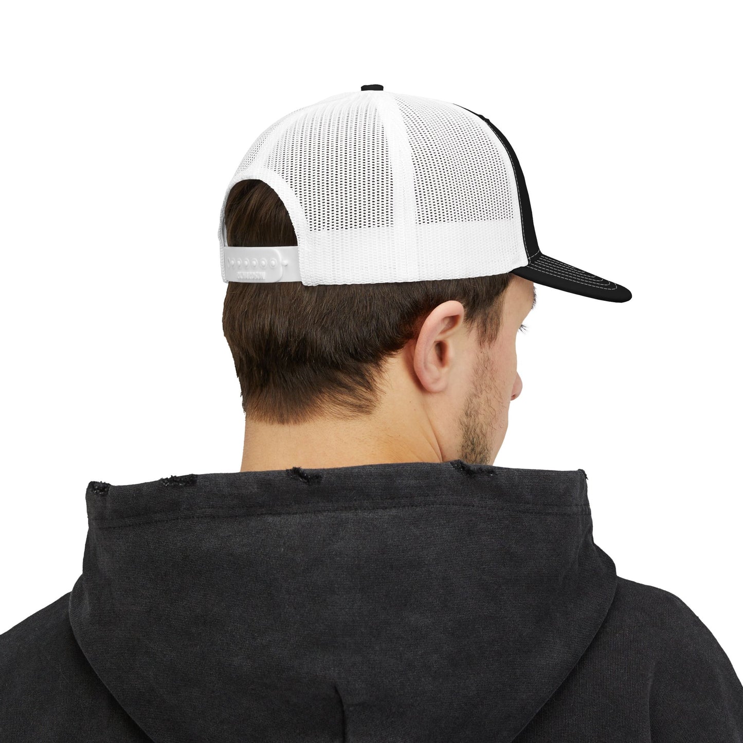 Trucker Cap with Lion Crest Logo — Embroidered Snapback Mesh Hat