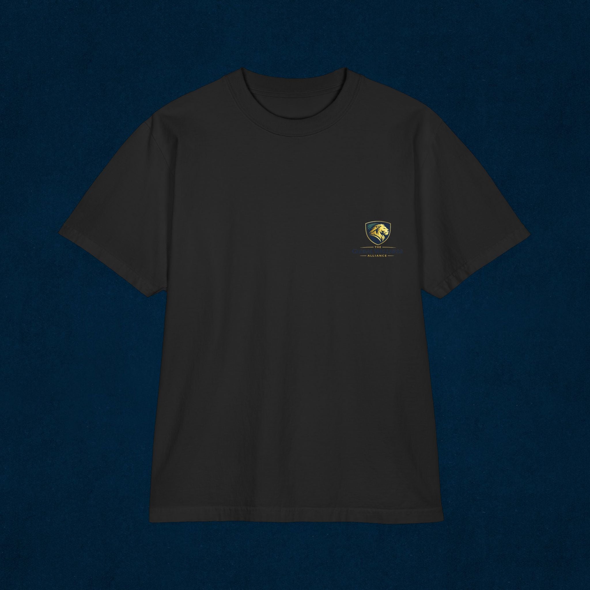 Chest Crest Logo T-Shirt — Minimal Shield Graphic Tee