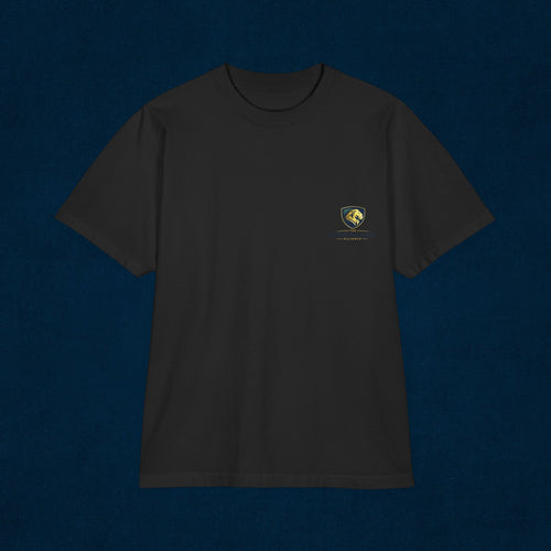 Chest Crest Logo T-Shirt — Minimal Shield Graphic Tee