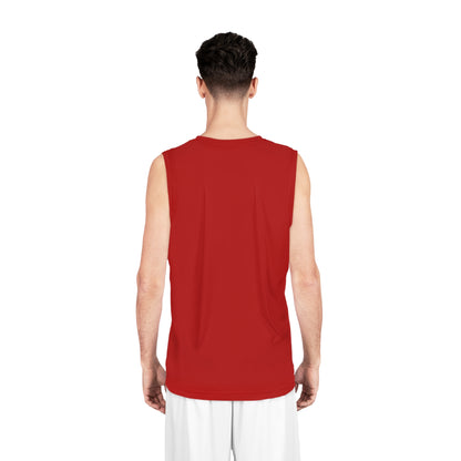 Red Team Basketball Jersey — Custom Logo Performance Tank