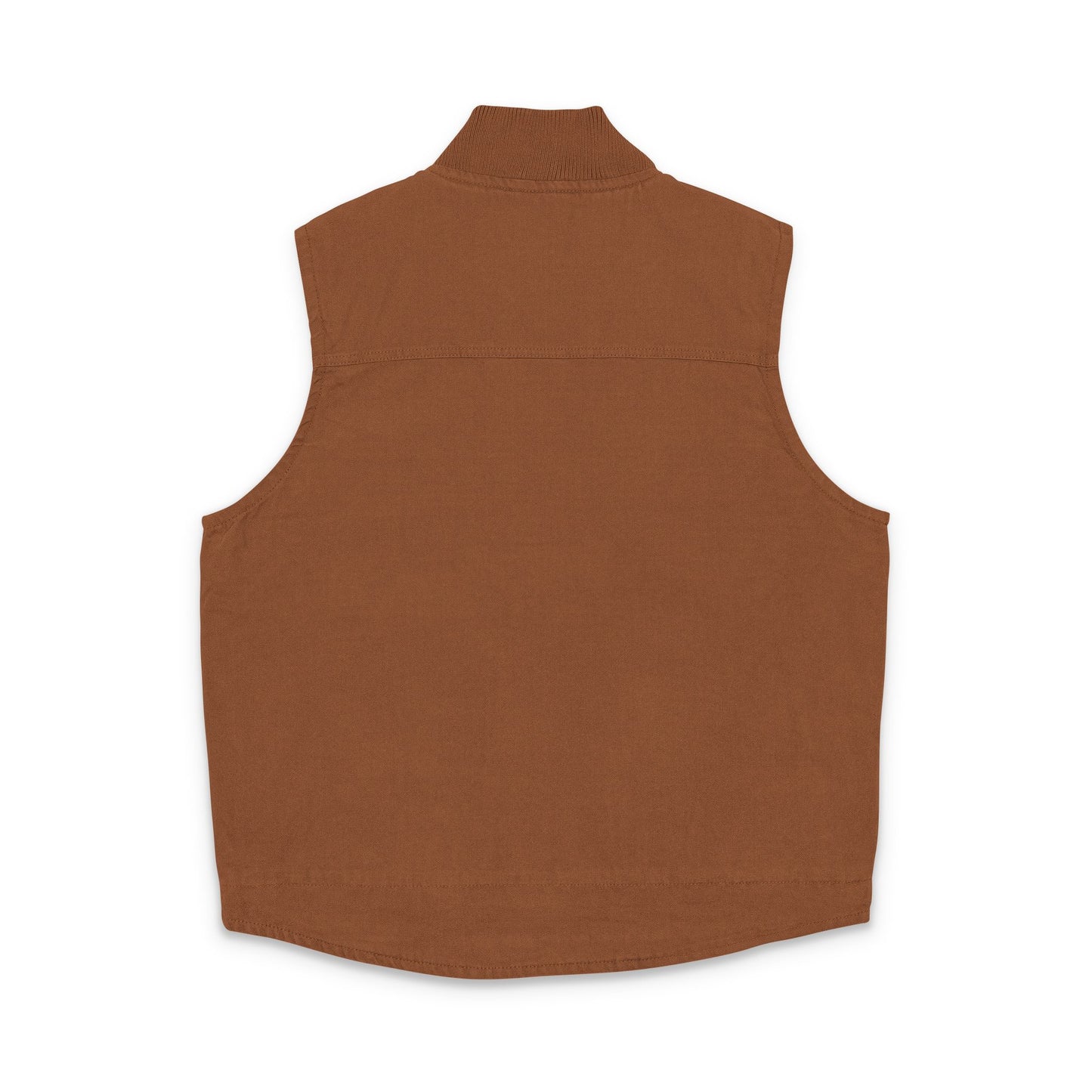 Embroidered Washed Duck Cloth Work Vest — Durable Utility Vest with Chest Logo