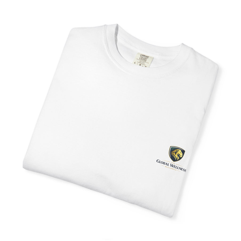 Classic Crest Pocket T-Shirt — Minimalist White Tee with Small Shield Logo