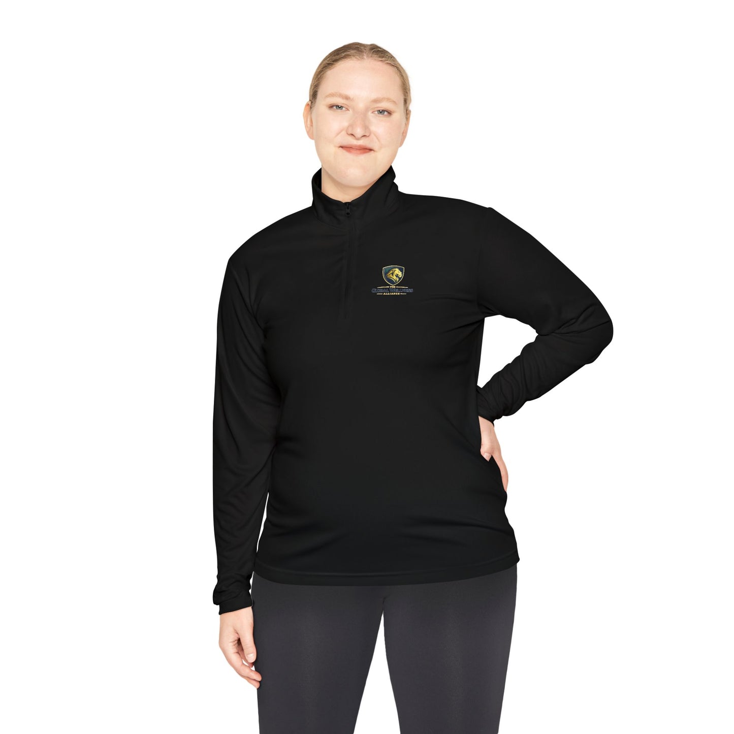 Quarter-Zip Pullover — Small Crest Logo "Live to Explore"