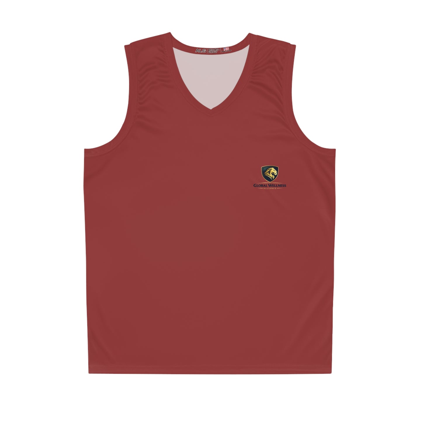 Maroon Performance Basketball Jersey — Small Chest Logo