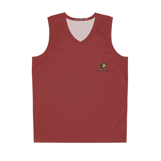 Maroon Performance Basketball Jersey — Small Chest Logo