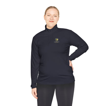 Quarter-Zip Pullover — Small Crest Logo "Live to Explore"