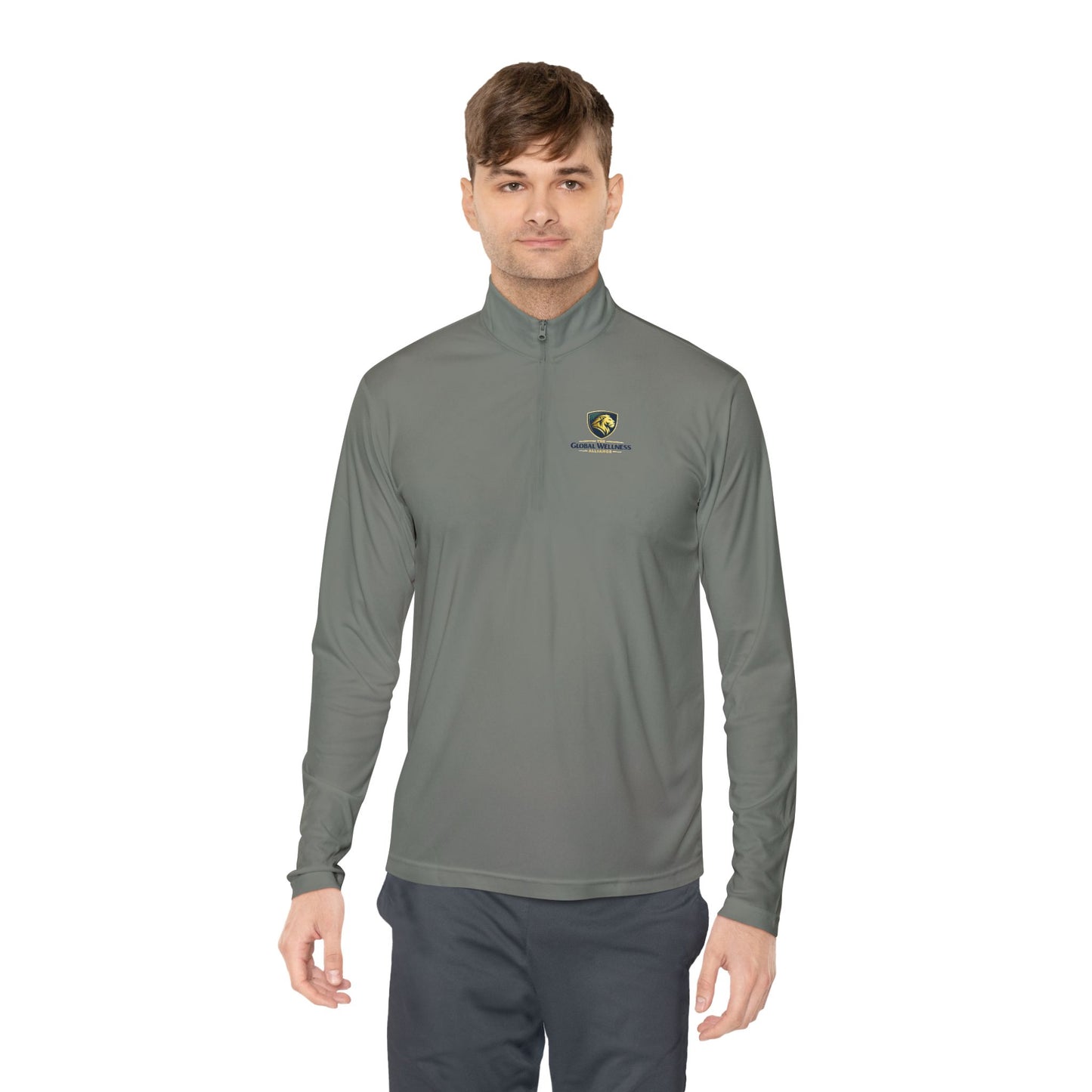 Quarter-Zip Pullover — Small Crest Logo "Live to Explore"