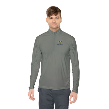 Quarter-Zip Pullover — Small Crest Logo "Live to Explore"