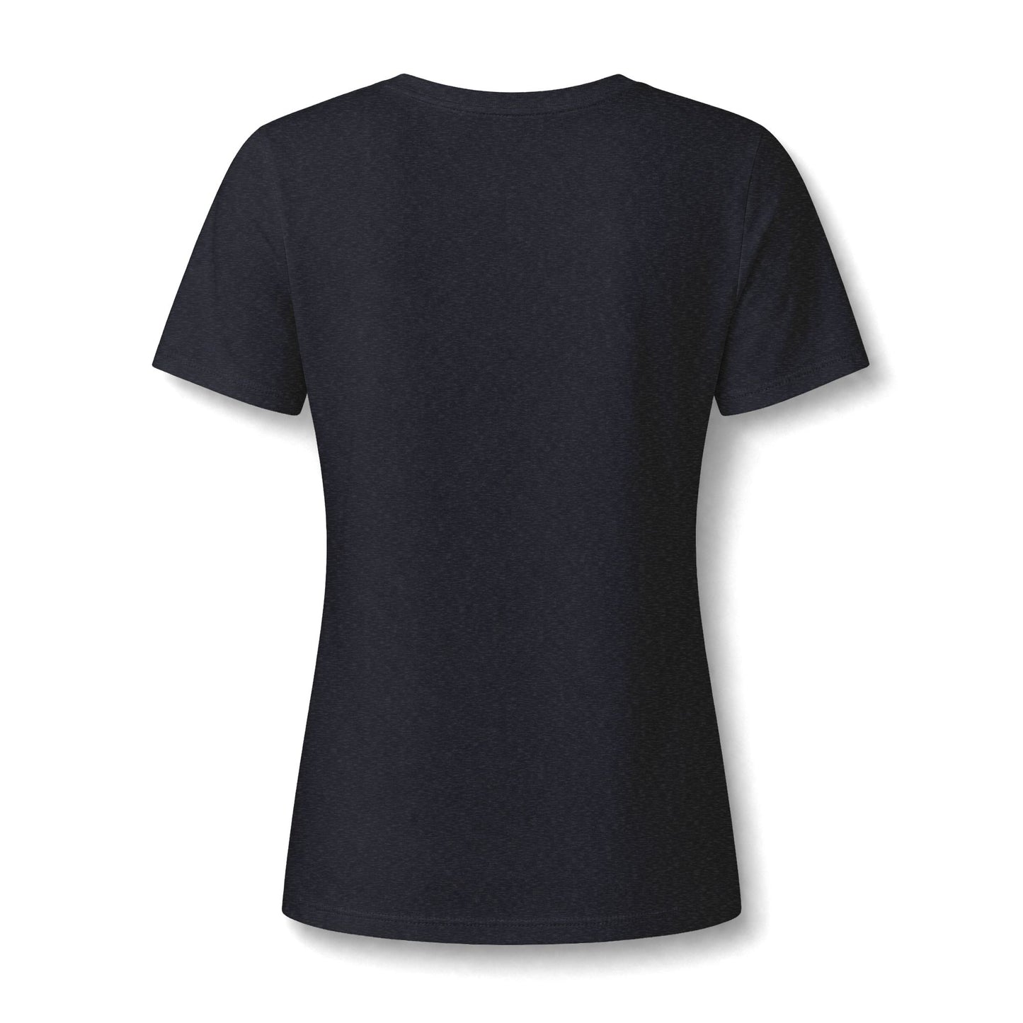 Women's V-Neck Tee — Small Chest Crest Graphic