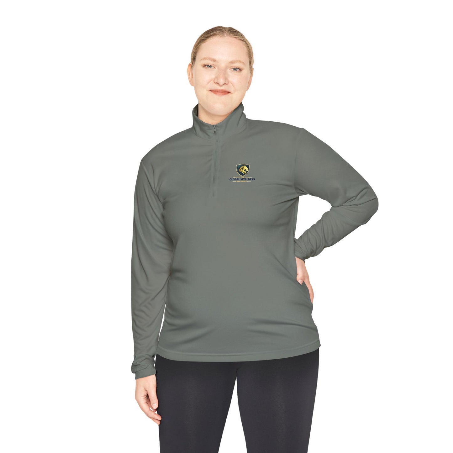 Quarter-Zip Pullover — Small Crest Logo "Live to Explore"