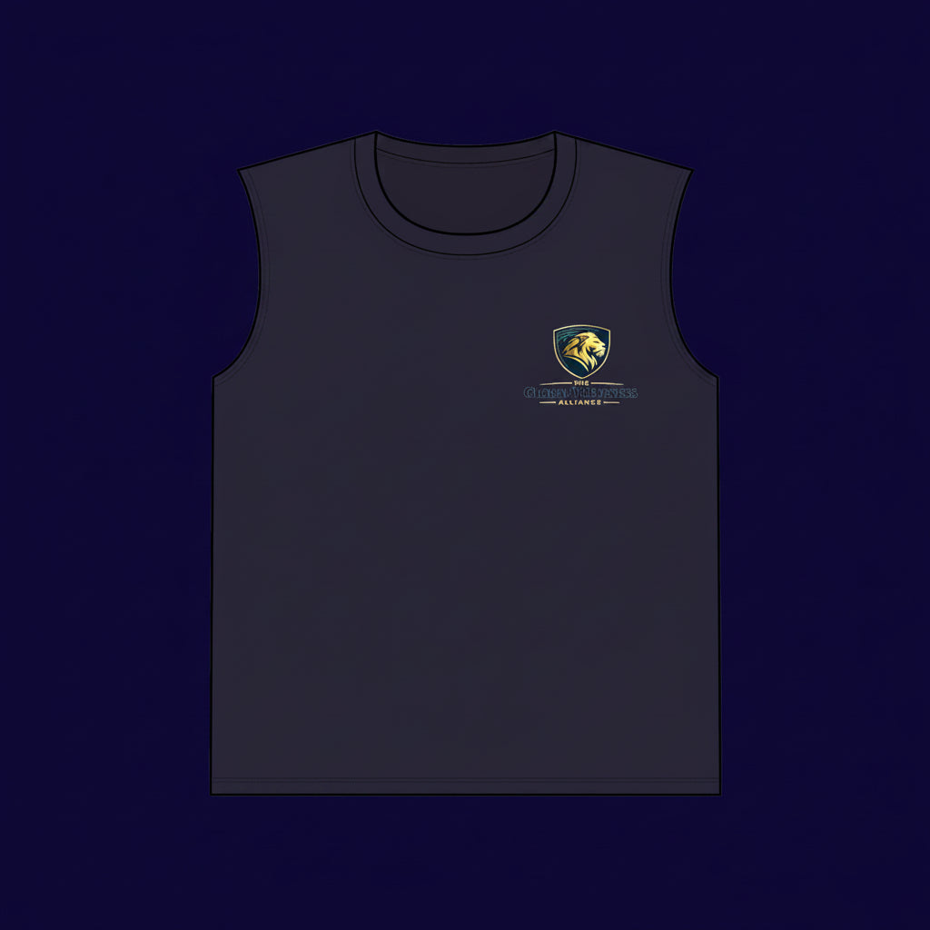 Sleeveless Performance Tee — Small Chest Logo "Road Warrior" Athletic Tank