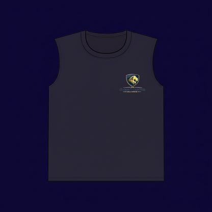 Sleeveless Performance Tee — Small Chest Logo "Road Warrior" Athletic Tank