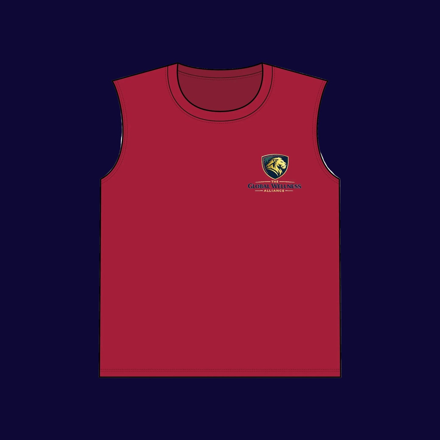 Sleeveless Performance Tee — Small Chest Logo "Road Warrior" Athletic Tank