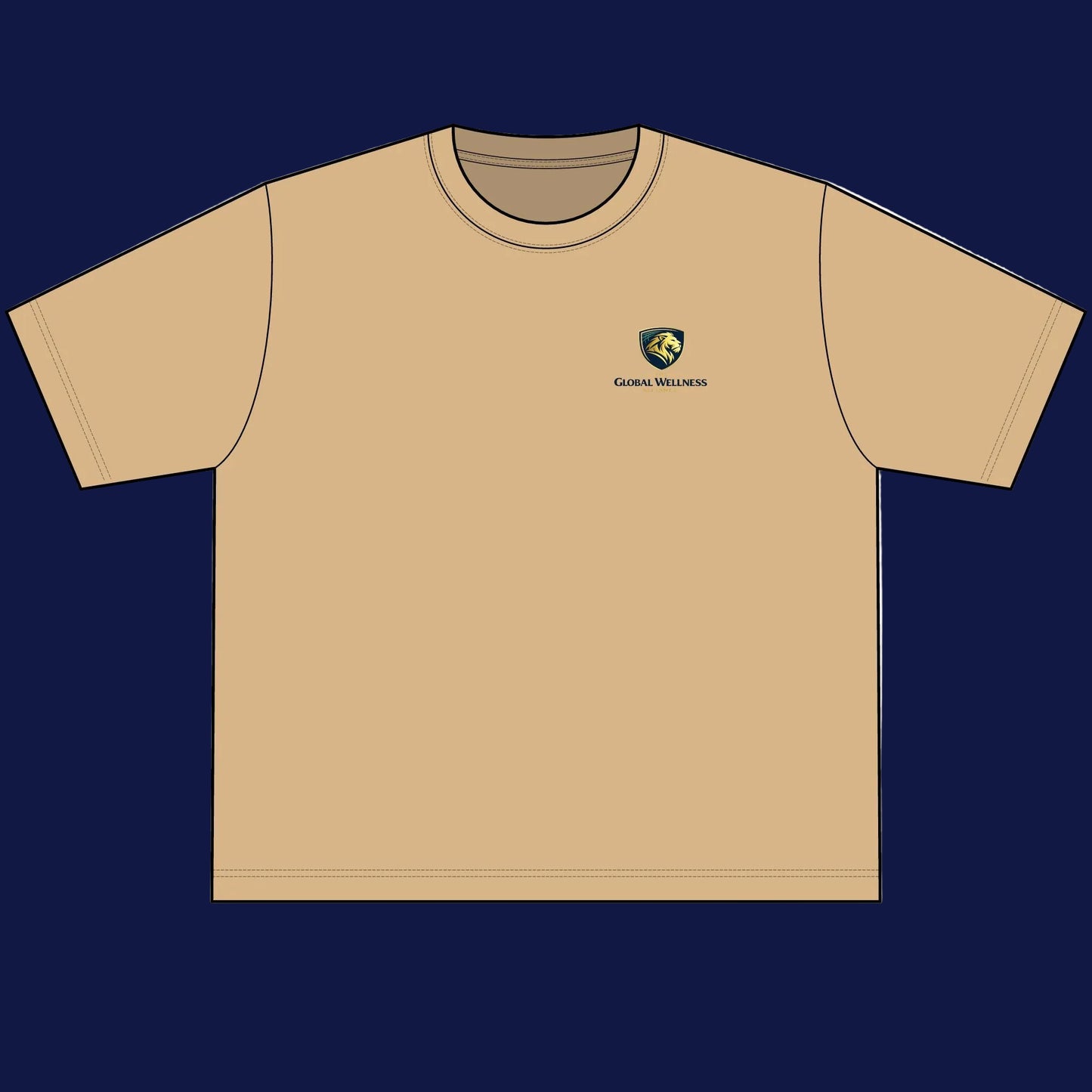 Chest Crest Tee — 'Golden Stallion' Logo Urban T-Shirt