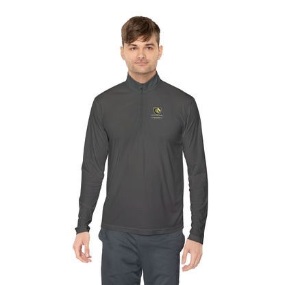 Quarter-Zip Pullover — Small Crest Logo "Live to Explore"