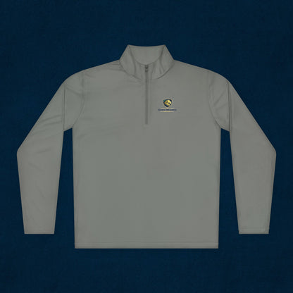 Quarter-Zip Pullover — Small Crest Logo "Live to Explore"