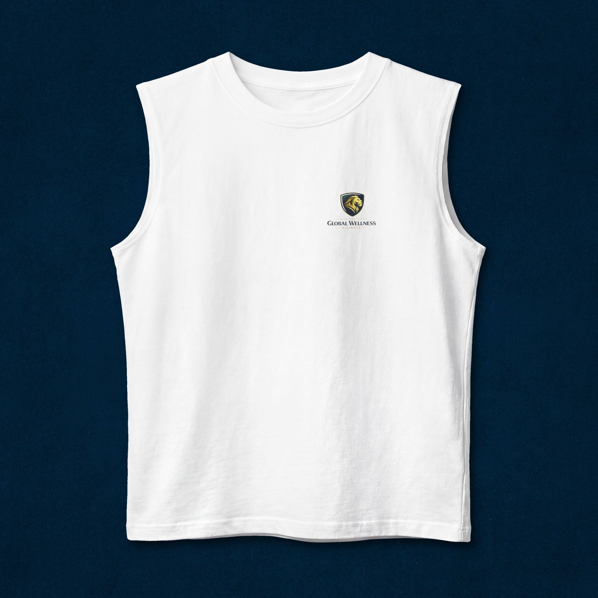 Lion Shield Muscle Tank — Small Chest Crest Athletic Tank Top