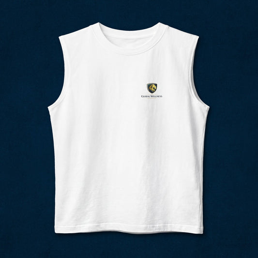 Lion Shield Muscle Tank — Small Chest Crest Athletic Tank Top