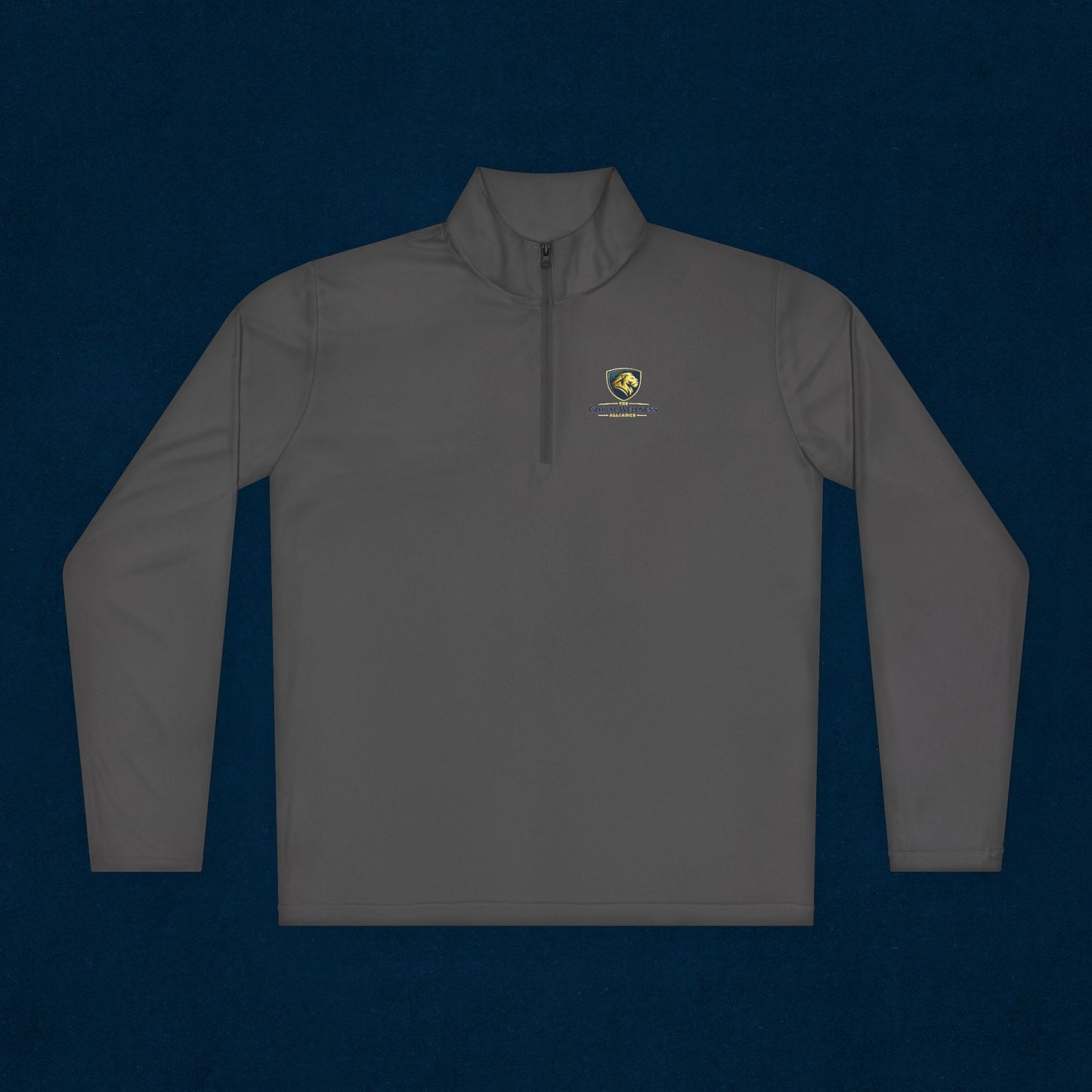 Quarter-Zip Pullover — Small Crest Logo "Live to Explore"