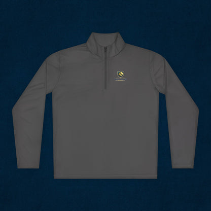 Quarter-Zip Pullover — Small Crest Logo "Live to Explore"