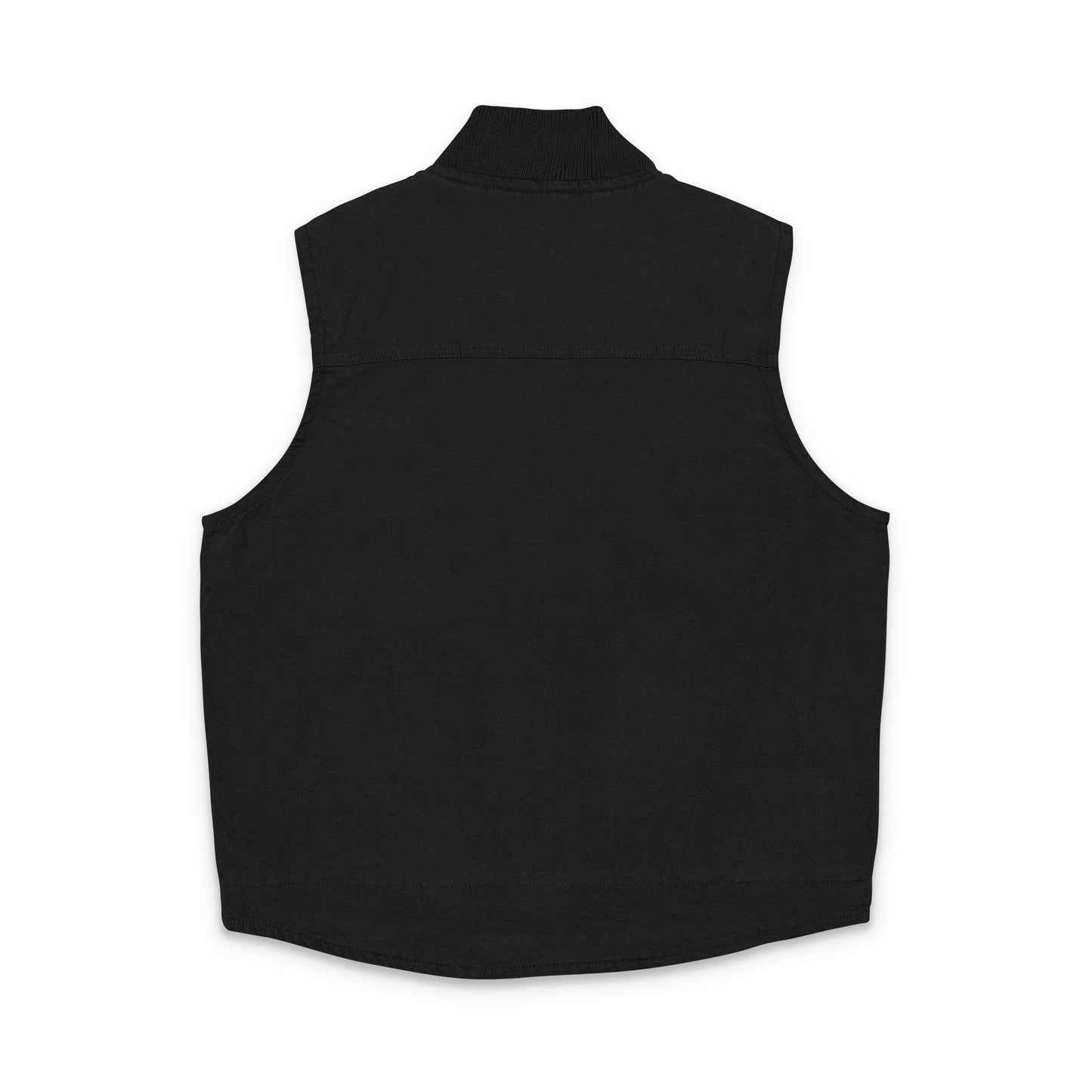 Embroidered Washed Duck Cloth Work Vest — Durable Utility Vest with Chest Logo