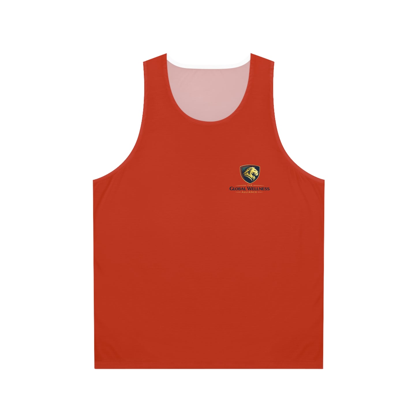 Caiman Wrestling Logo Tank — Athletic Red Graphic Tank Top