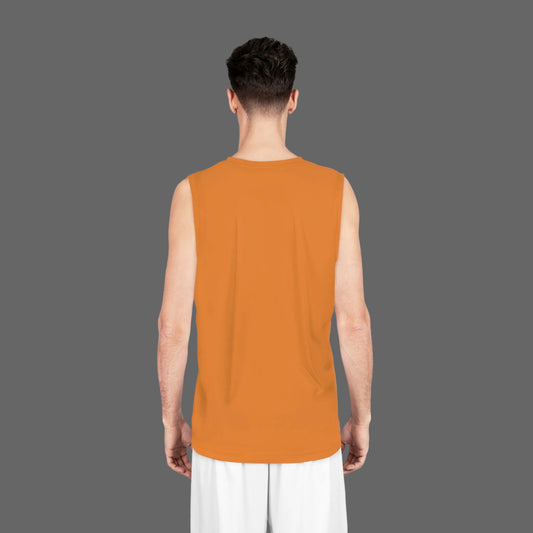 Global Wellness Orange Basketball Jersey — Lion Logo Athletic Tank