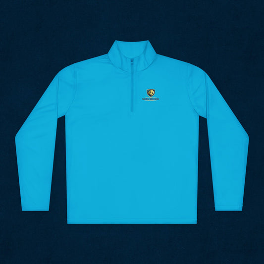 Quarter-Zip Pullover — Small Crest Logo "Live to Explore"