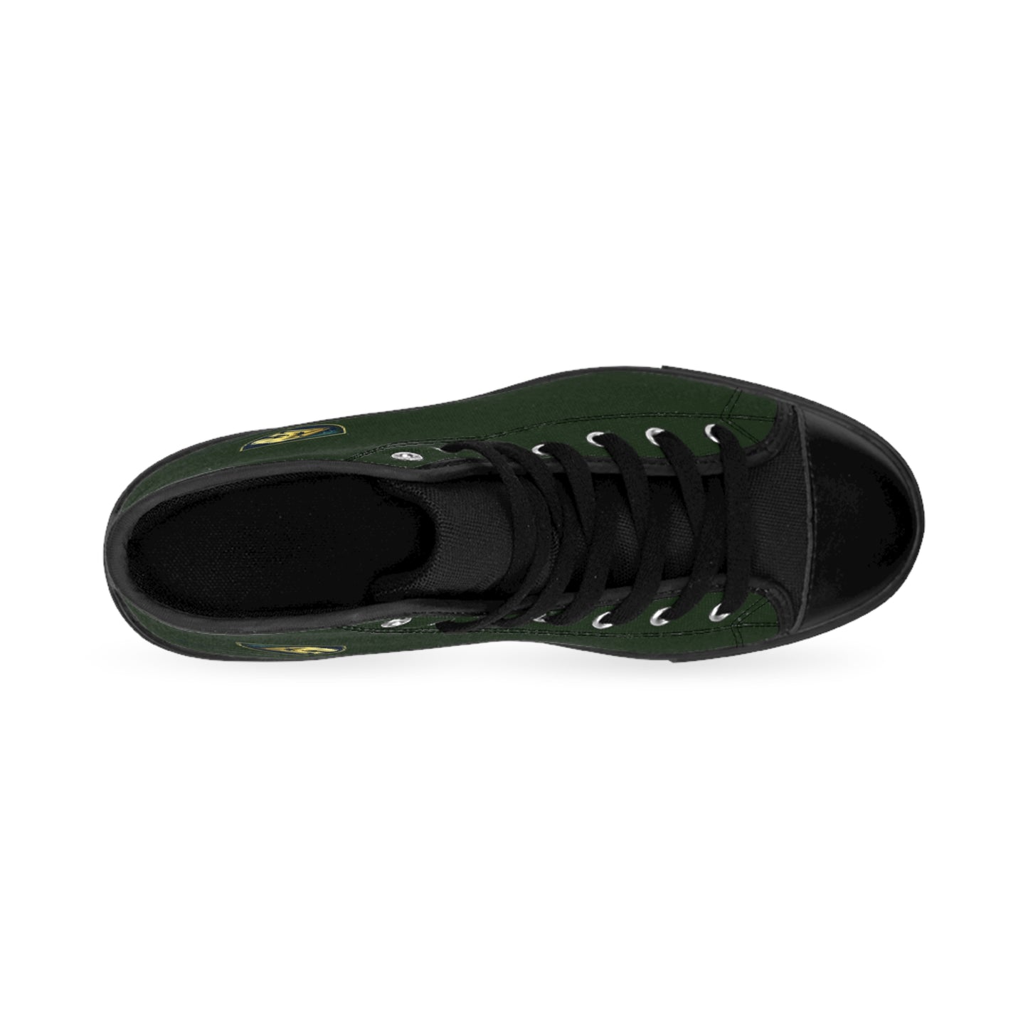 High-Top Sneakers — Green Lion Crest Casual Shoes