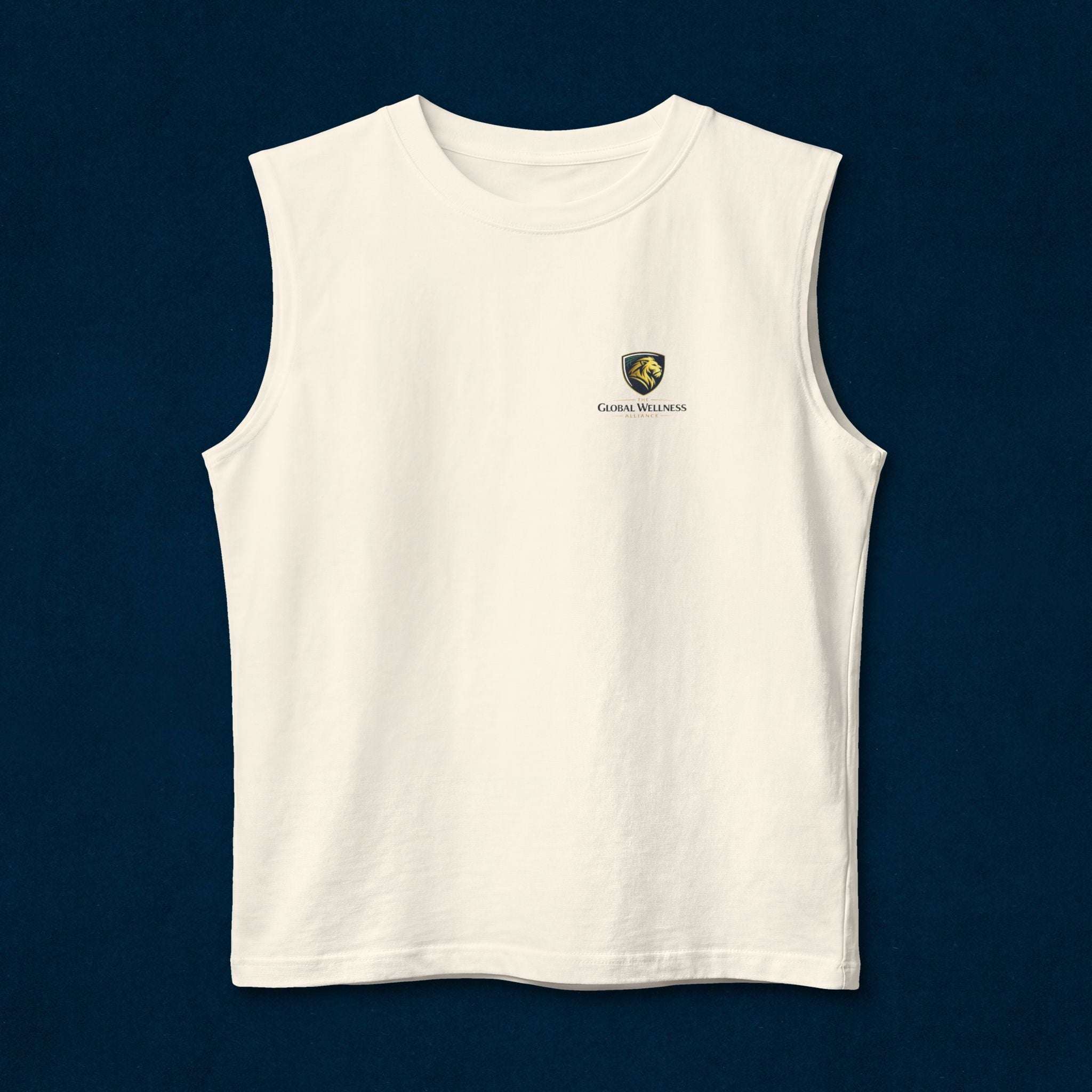 Lion Shield Muscle Tank — Small Chest Crest Athletic Tank Top