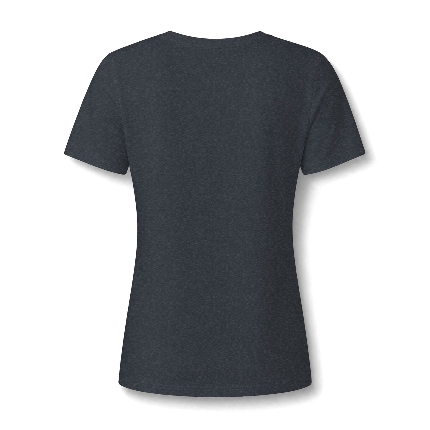 Women's V-Neck Tee — Small Chest Crest Graphic