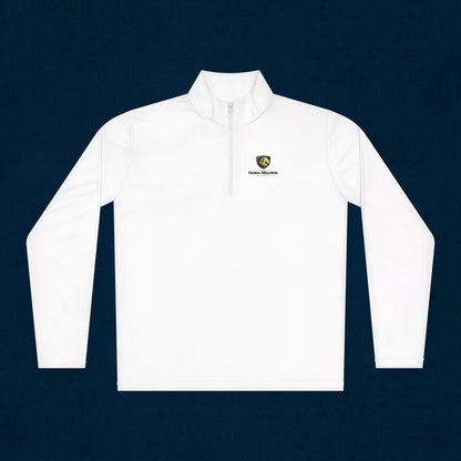 Quarter-Zip Pullover — Small Crest Logo "Live to Explore"