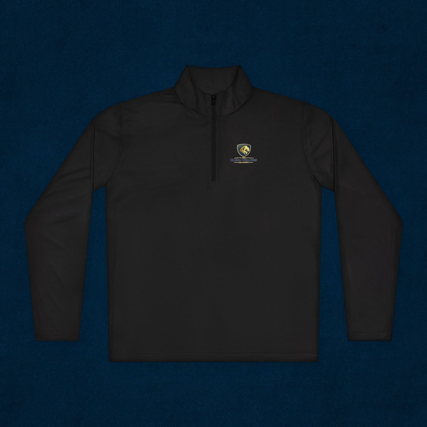 Quarter-Zip Pullover — Small Crest Logo "Live to Explore"