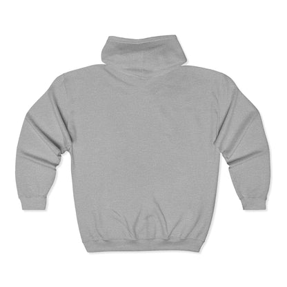 Full-Zip Hooded Sweatshirt — Classic Shield Logo "Golden Wolves"