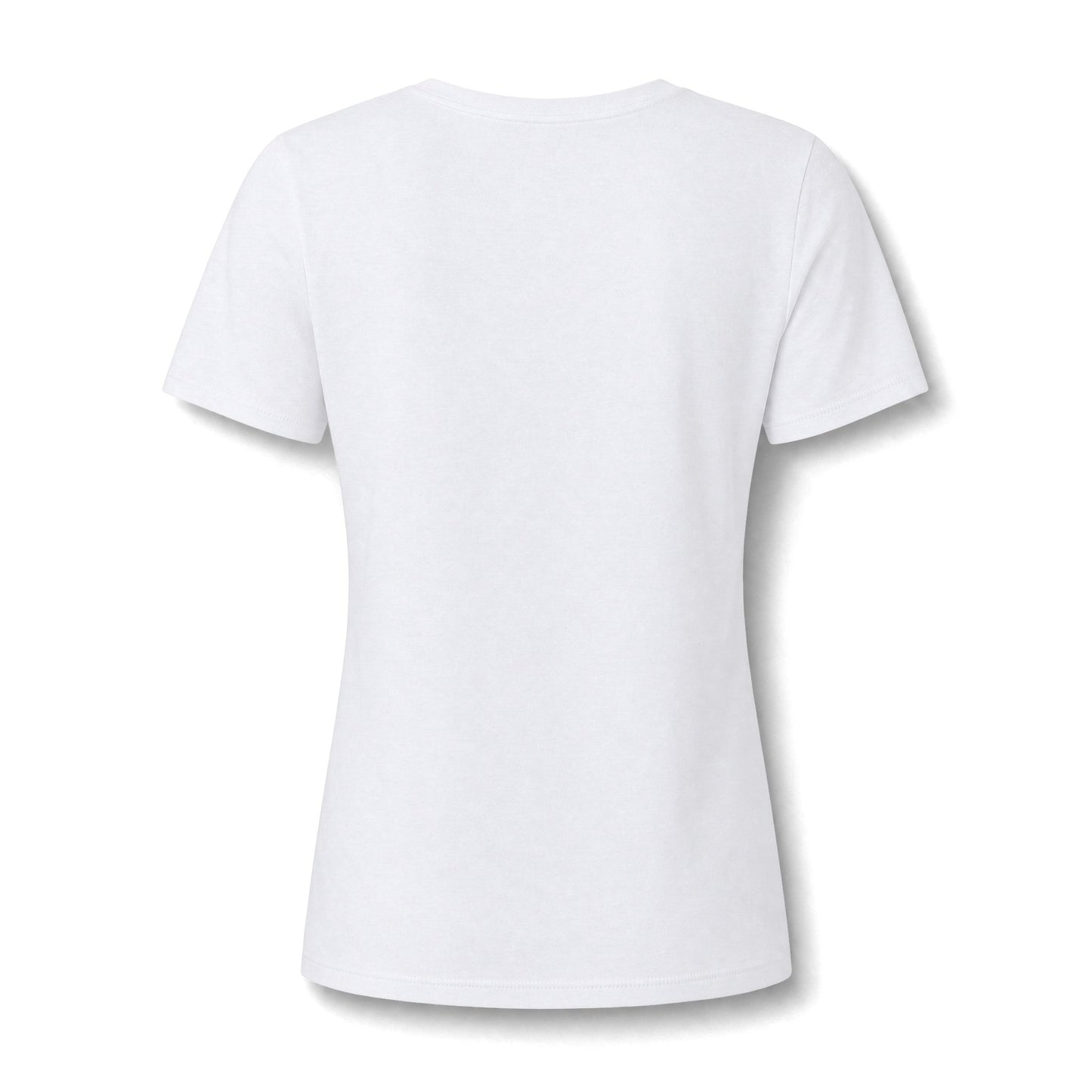 Women's V-Neck Tee — Small Chest Crest Graphic