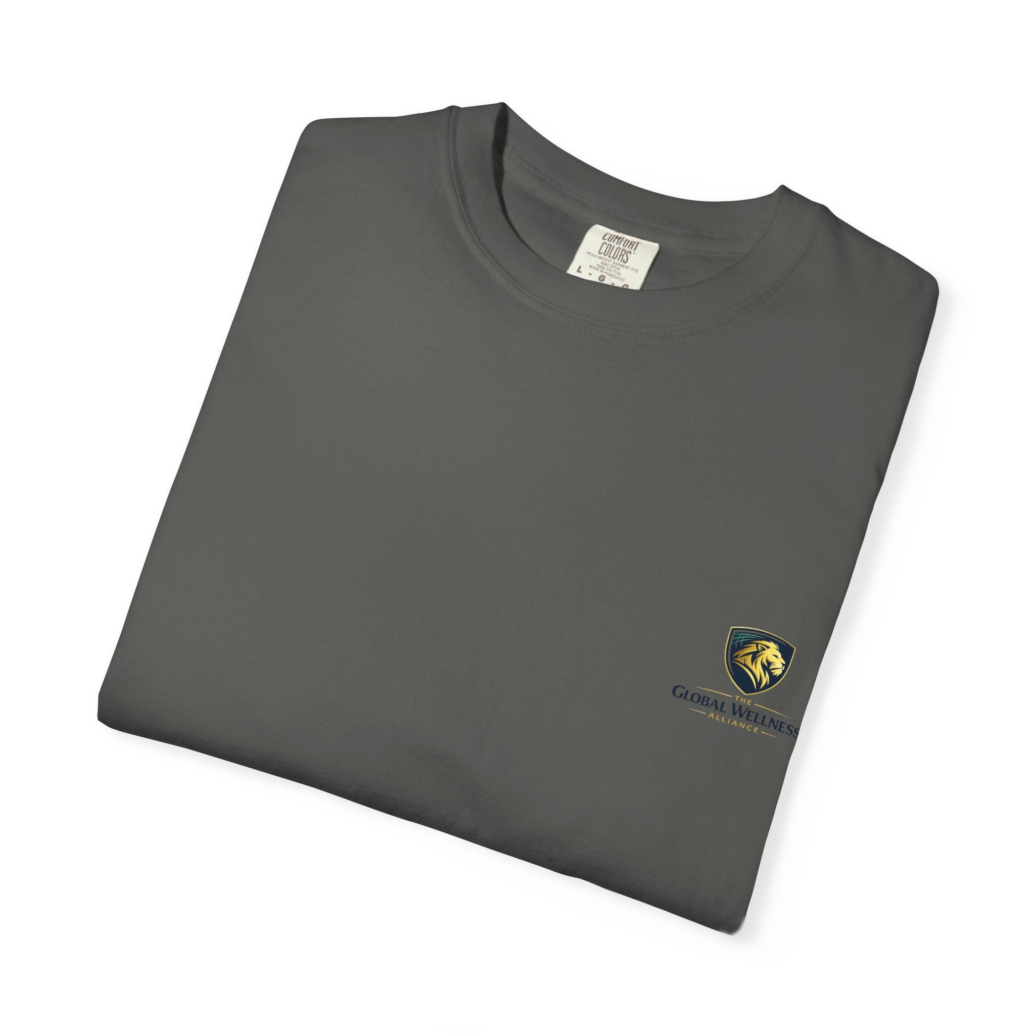 Classic Crest Pocket T-Shirt — Minimalist White Tee with Small Shield Logo