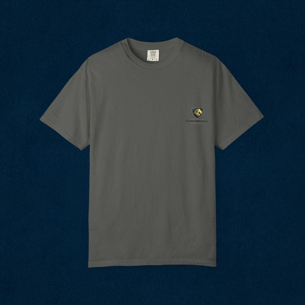 Classic Crest Pocket T-Shirt — Minimalist White Tee with Small Shield Logo