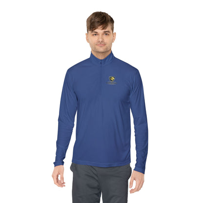 Quarter-Zip Pullover — Small Crest Logo "Live to Explore"