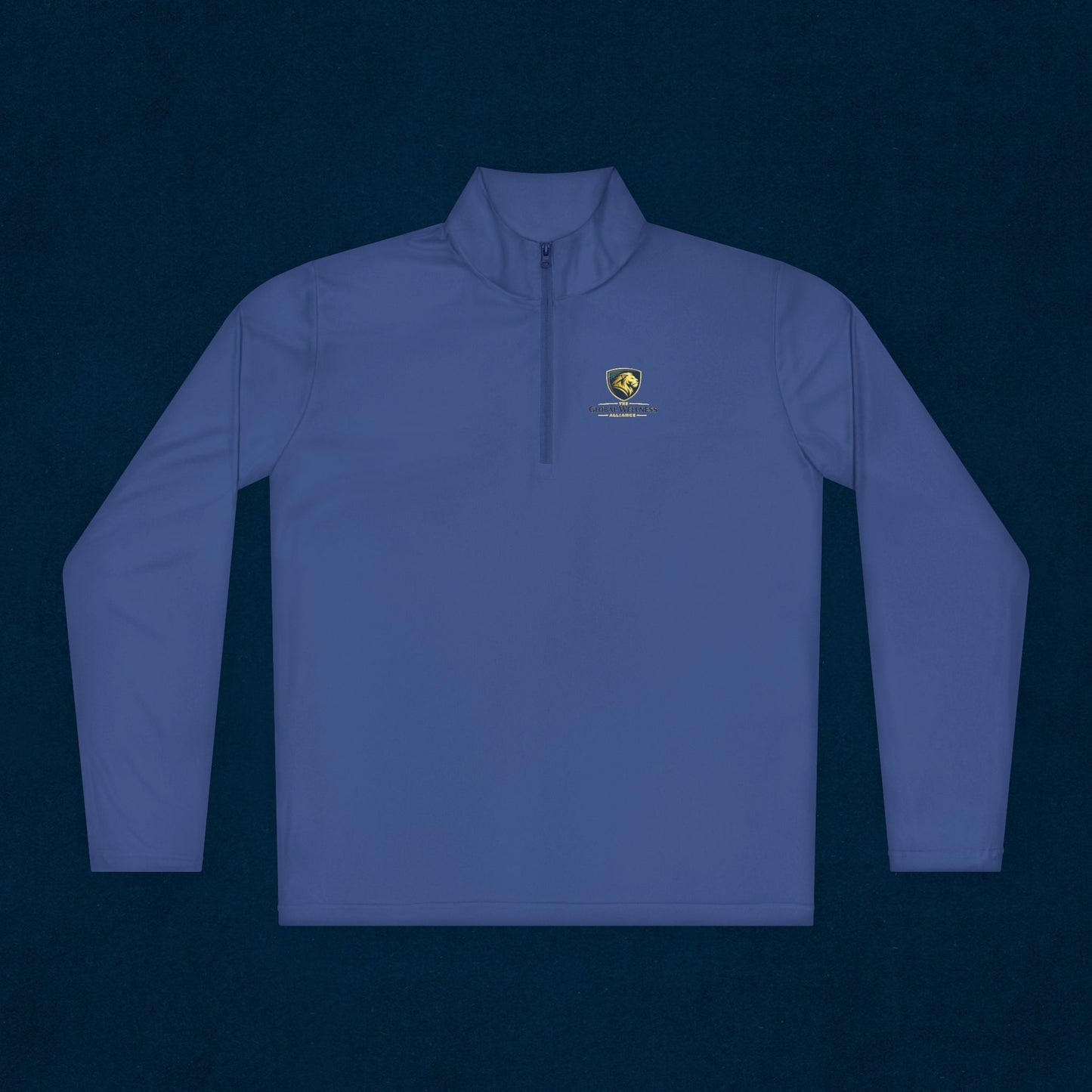 Quarter-Zip Pullover — Small Crest Logo "Live to Explore"