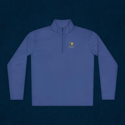 Quarter-Zip Pullover — Small Crest Logo "Live to Explore"